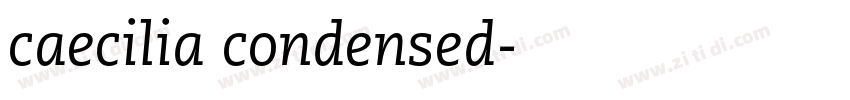 caecilia condensed字体转换